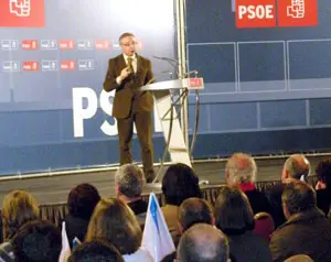  José Blanco, durante el acto celebrado en Zurich.
