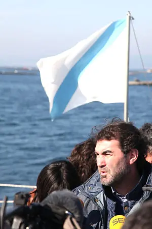  Quintana, durante el acto en Burela.