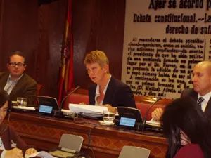  Consuelo Rumí, durante una comparecencia en el Senado.
