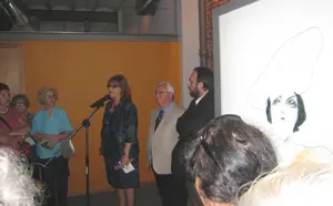 Hortensia Campanella y Jorge Arbeleche inauguran la muestra.