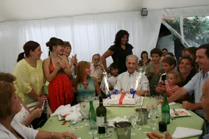  Manuel Cao Corral, momentos antes de soplar las velas.