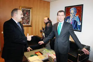  Feij&oacute;o con Ram&oacute;n Villares, presidente del Consello da Cultura Galega.
