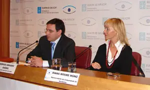  Diana Moure, durante la rueda de prensa.