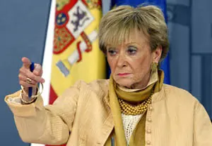  María Teresa Fernández de la Vega, en la rueda de prensa posterior al Consejo de Ministros.