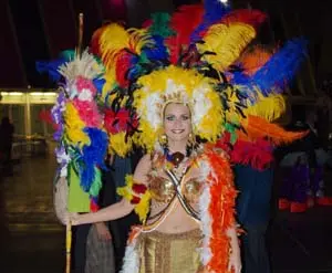 La nueva reina del HCV lució la fantasía ‘Kaina’ durante los Carnavales de Santa Cruz de Tenerife 2009.