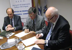  C&eacute;sar Antelo y Luis Novoa firmaron un convenio de colaboraci&oacute;n.