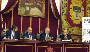 De izda. a dcha.: Carlos de la Fuente, Vicente Gotor, Carlos Berzosa y Carlos Fernández Collado.
