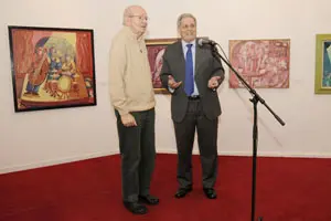  Palomares y Virxilio, durante la inauguraci&oacute;n de la muestra.