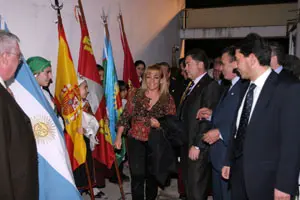 Isabel Carrasco, a su llegada al Centro Castellano Leonés de La Plata.