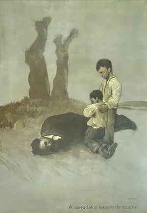  El cuadro \\\'A derradeira lecci&oacute;n do mestre\\\', de Castelao.