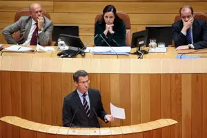  Feij&oacute;o, durante la sesi&oacute;n de investidura. 