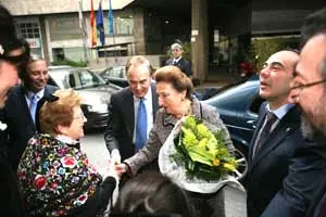Los Duques de Soria, a su llegada al acto