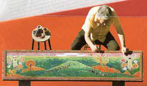  Nicolás Rubio, con una de sus obras.