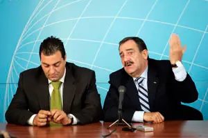 El concejal de Patrimonio, Salvador Cruz y el alcalde de Salamanca, Julián Lanzarote