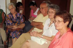  Miriam Rodríguez, durante la presentación de su libro en Cuba.