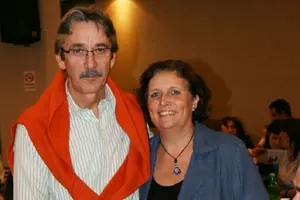  Dora Pegito y Odón Cobas, en la fiesta del reencuentro.