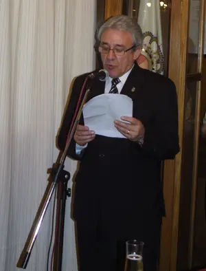 El presidente del Centro, durante la entrega de las medallas del Centro Gallego. 