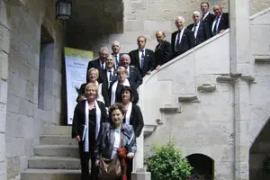 Os participantes nos actos conmemorativos.