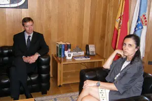  Pilar Rojo y Gonzalo Konche Pizzorno, durante su encuentro de la semana pasada.