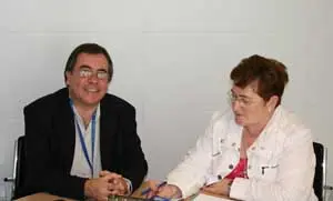  Teresa Ordiz e Ildefonso Álvarez, durante la reunión.