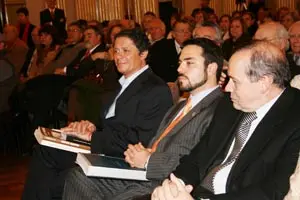  Jorge Garayalde, Santos Gastón y Carlos Ameijeiras asistieron al acto.