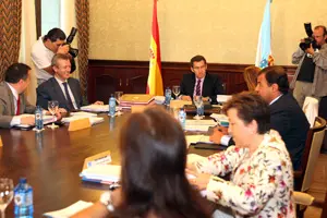  Un momento de la reuni&oacute;n del Gobierno gallego.