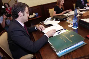 Feijóo presidió la reunión del Gobierno gallego.