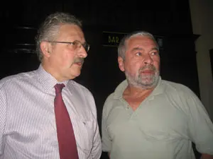  Farpón -a la izda.-, junta a Antonio Trevín, en su última visita a Cuba.