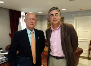  Perfecto Marcote y Fern&aacute;ndez Moreda, durante la reuni&oacute;n que mantuvieron en A Coru&ntilde;a.