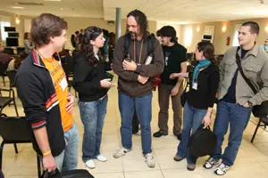 Algunos de los chicos participantes en los cursos de Escolas Abertas.