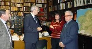  Un momento de la primera visita institucional de L&oacute;pez Dobarro a esta instituci&oacute;n.