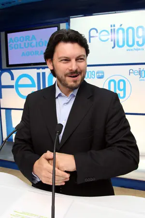 Rodríguez Miranda, en la rueda de prensa.