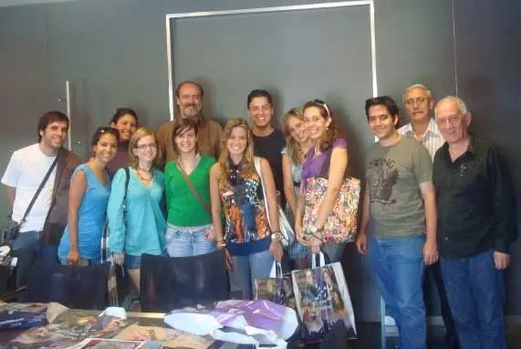  Parte del grupo de jóvenes del viaje cultural en A Coruña.