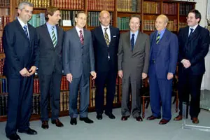  Camba y Gamallo, durante la visita al Consejo Argentino para las Relaciones Internacionales (CARI).