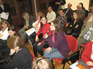 Los jóvenes pudieron aclarar sus dudas y mostrar el agradecimiento por la beca a las distintos responsables.