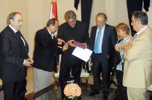  La alcaldesa de Gijón, durante su reunión con el presidente.