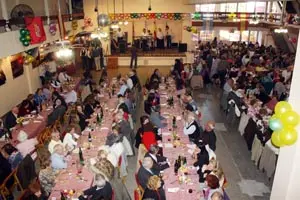 Vista general del salón, donde se celebró la fiesta.