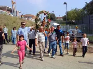 Un momento de la procesión en honor a la Virgen de la Encina.