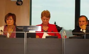 Consuelo Rumí, durante su comparecencia en el Congreso.