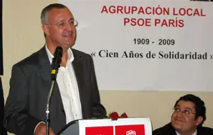  Jesús Caldera, durante su intervención en el acto por el centenario.