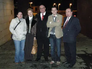  Marco Ferrara, en Andorra con dirigentes locales del PSOE.