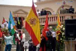 La colectividad de Perú, durante la celebración del Día de la Hispanidad.