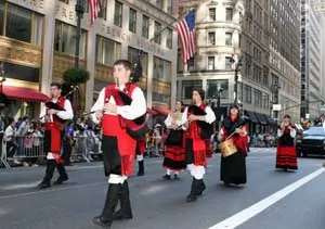  La representación gallega en el Desfile de la Hispanidad en Nueva York.