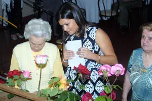 Nidia Aréval, en un momento de la celebración del Día de la Rosa.