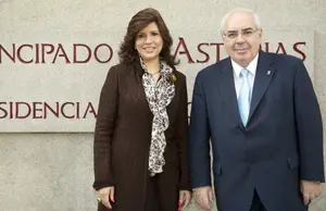 Margarita Cerdeño, \'primera dama\' de la República Dominicana, junto a Vicente Álvarez Areces.