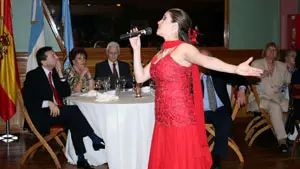 El banquete estuvo amenizado con actuaciones musicales.