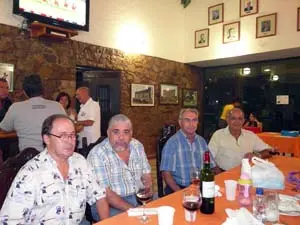 José Ramón de los Ríos Alonso, Manuel Sinde Porto, presidente; Alfonso Pájaro Nogueira y Manuel García González, ex presidente del CGPLC.