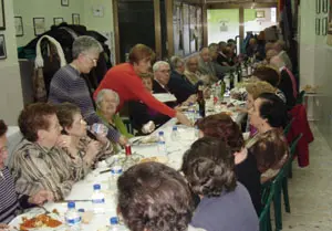 Un momento de la comida de hermandad.