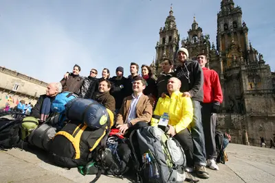   Castelao Braga&ntilde;a y Ram&oacute;n Brig&oacute;s recibieron a los j&oacute;venes en Santiago.