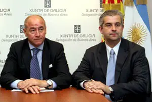  Santiago Camba y Alejandro L&oacute;pez Dobarro en la Delegaci&oacute;n de la Xunta en Buenos Aires.